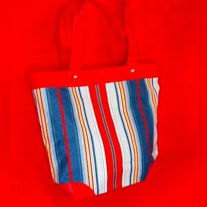 Large striped tote bag no brand/ nwot